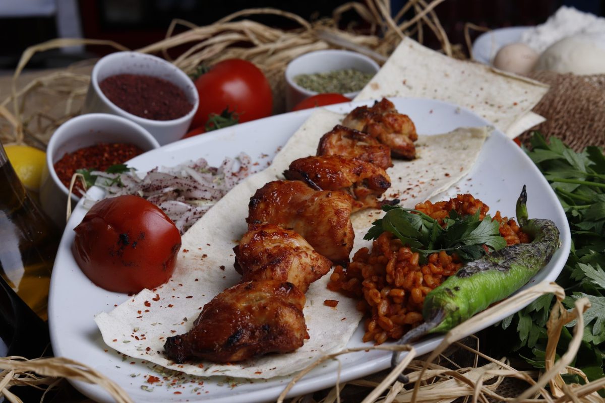 Lemon-Herb Greek Chicken Skewers with Tzatziki & Pita