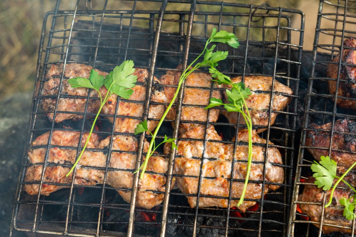 Herb-Marinated Grilled Chicken with Sunny Summer Slaw