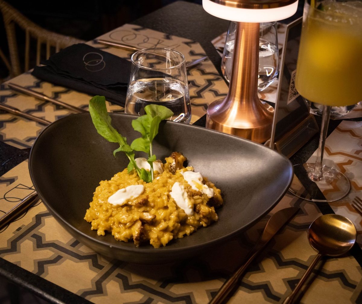 Golden Mushroom Risotto for Two